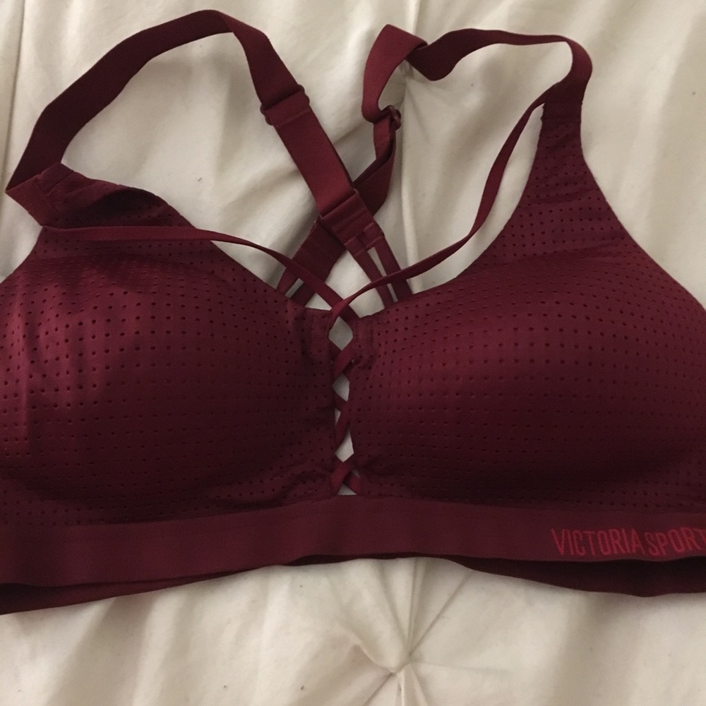 Maroon sports bra